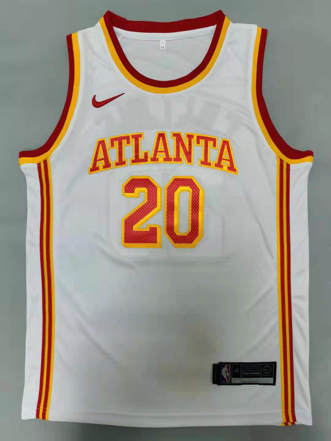 Cheap Men Atlanta Hawks 20 Collins White 2021 Nike Game NBA Jerseys